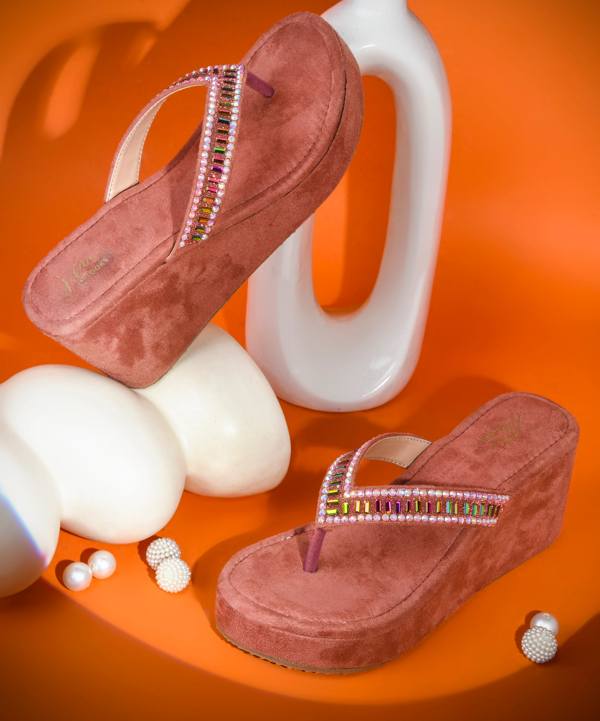 Embellished Platform Toe-Ring Slippers - Image 16