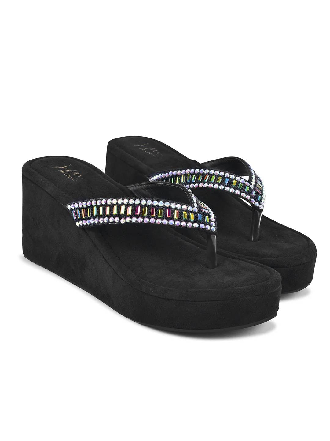Embellished Platform Toe-Ring Slippers - Image 7