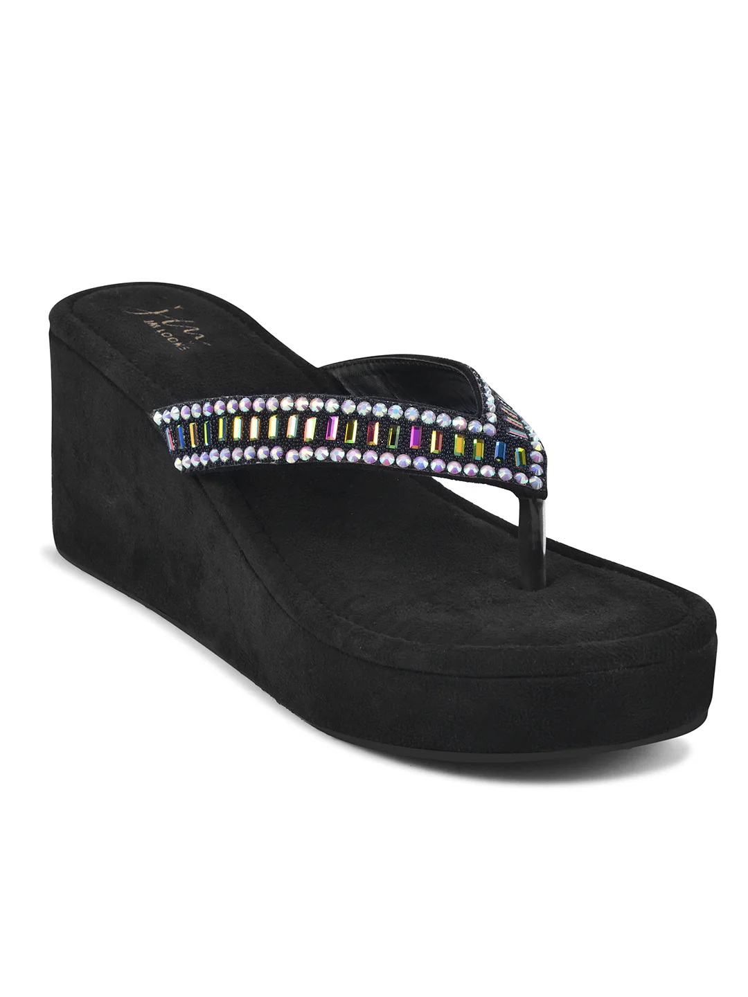 Embellished Platform Toe-Ring Slippers - Image 8