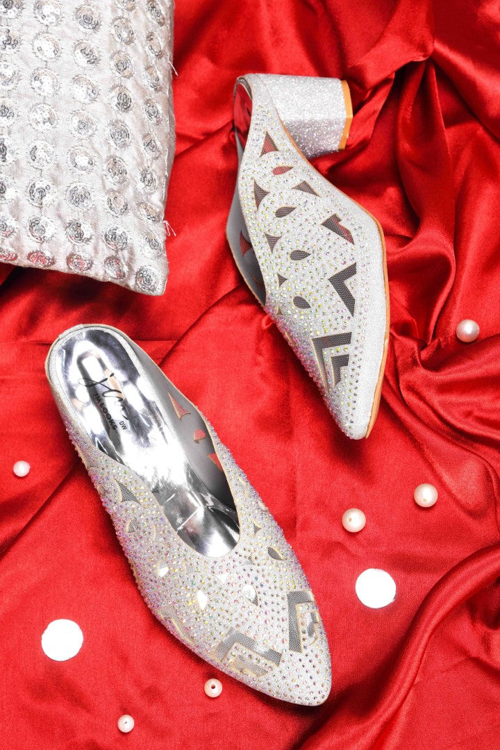 Jm Looks Embellished Ethnic Mules for Women & Girls - Image 10