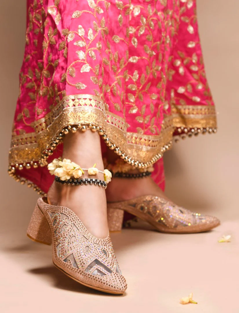 Jm Looks Embellished Ethnic Mules for Women & Girls - Image 2