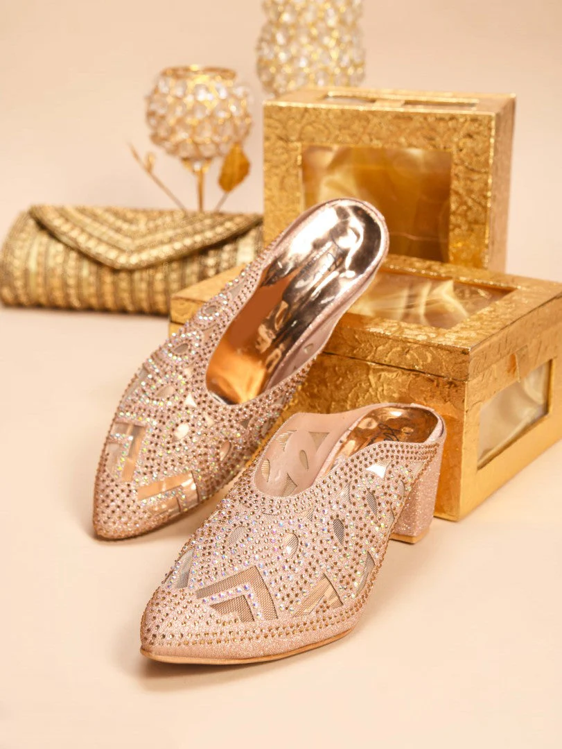 Jm Looks Embellished Ethnic Mules for Women & Girls - Image 3