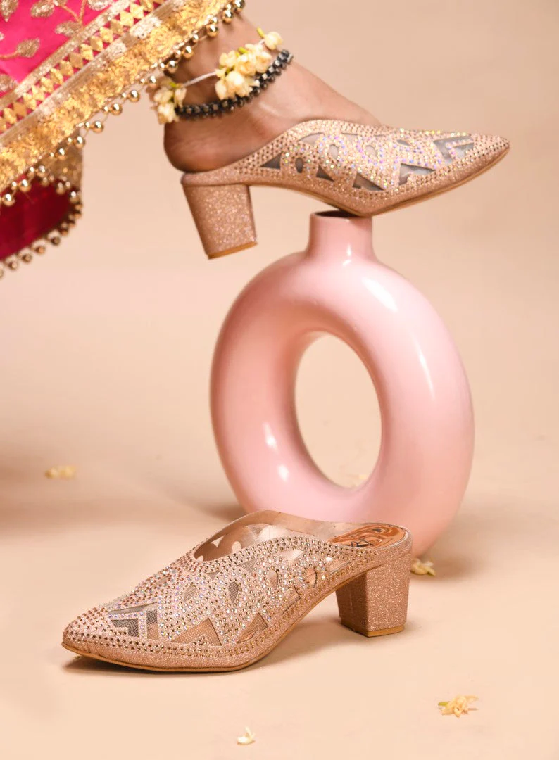 Jm Looks Embellished Ethnic Mules for Women & Girls - Image 4
