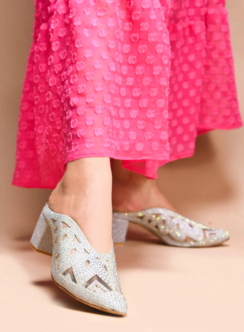 Jm Looks Embellished Ethnic Mules for Women & Girls - Image 9