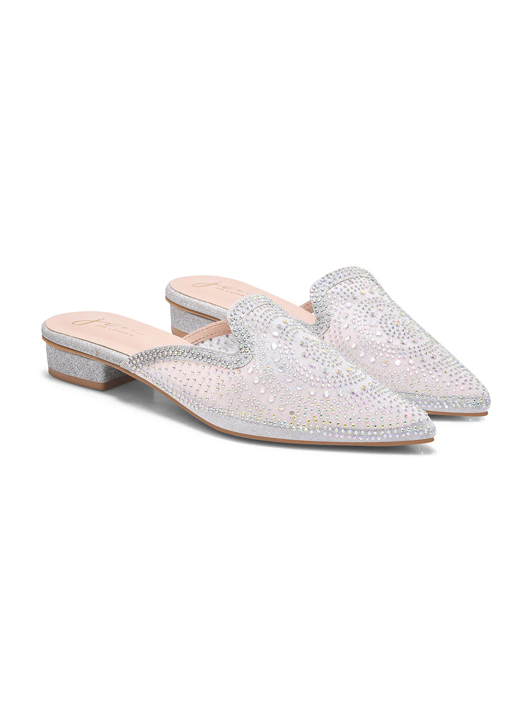 JM Looks Women's Embellished Pointed Toe Mules - Image 11