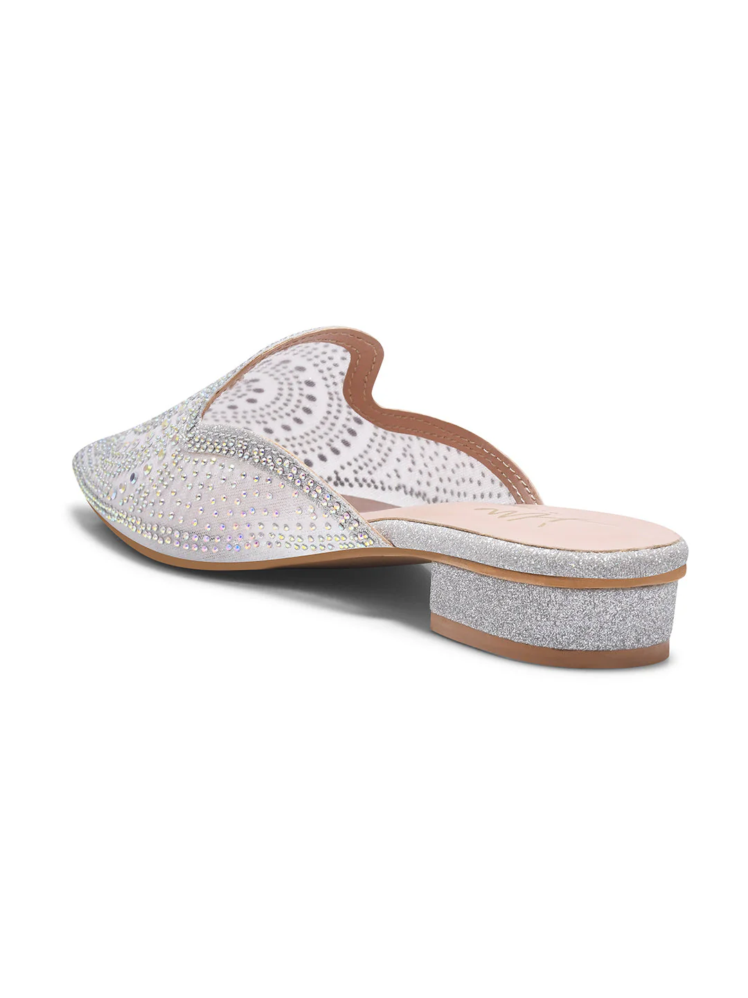 JM Looks Women's Embellished Pointed Toe Mules - Image 12
