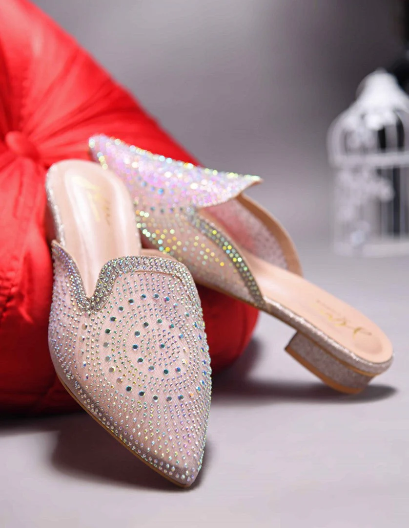 JM Looks Women's Embellished Pointed Toe Mules - Image 13
