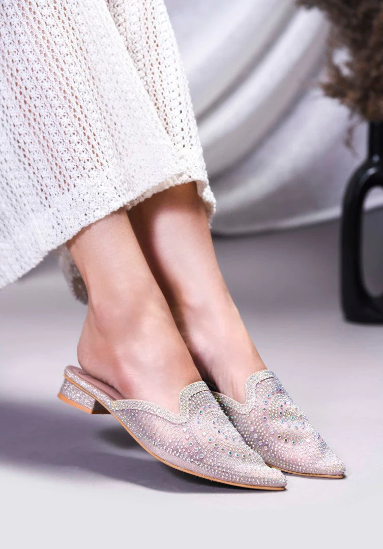 JM Looks Women's Embellished Pointed Toe Mules - Image 14