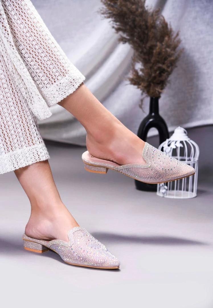 JM Looks Women's Embellished Pointed Toe Mules - Image 15