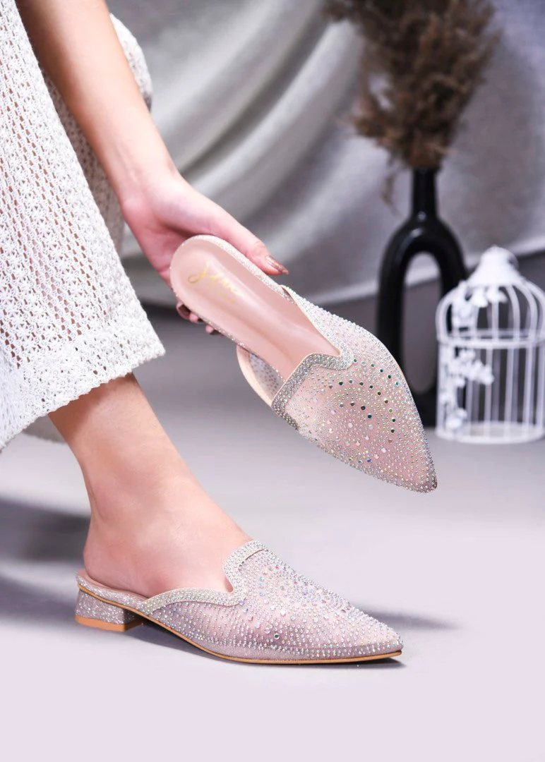 JM Looks Women's Embellished Pointed Toe Mules - Image 16