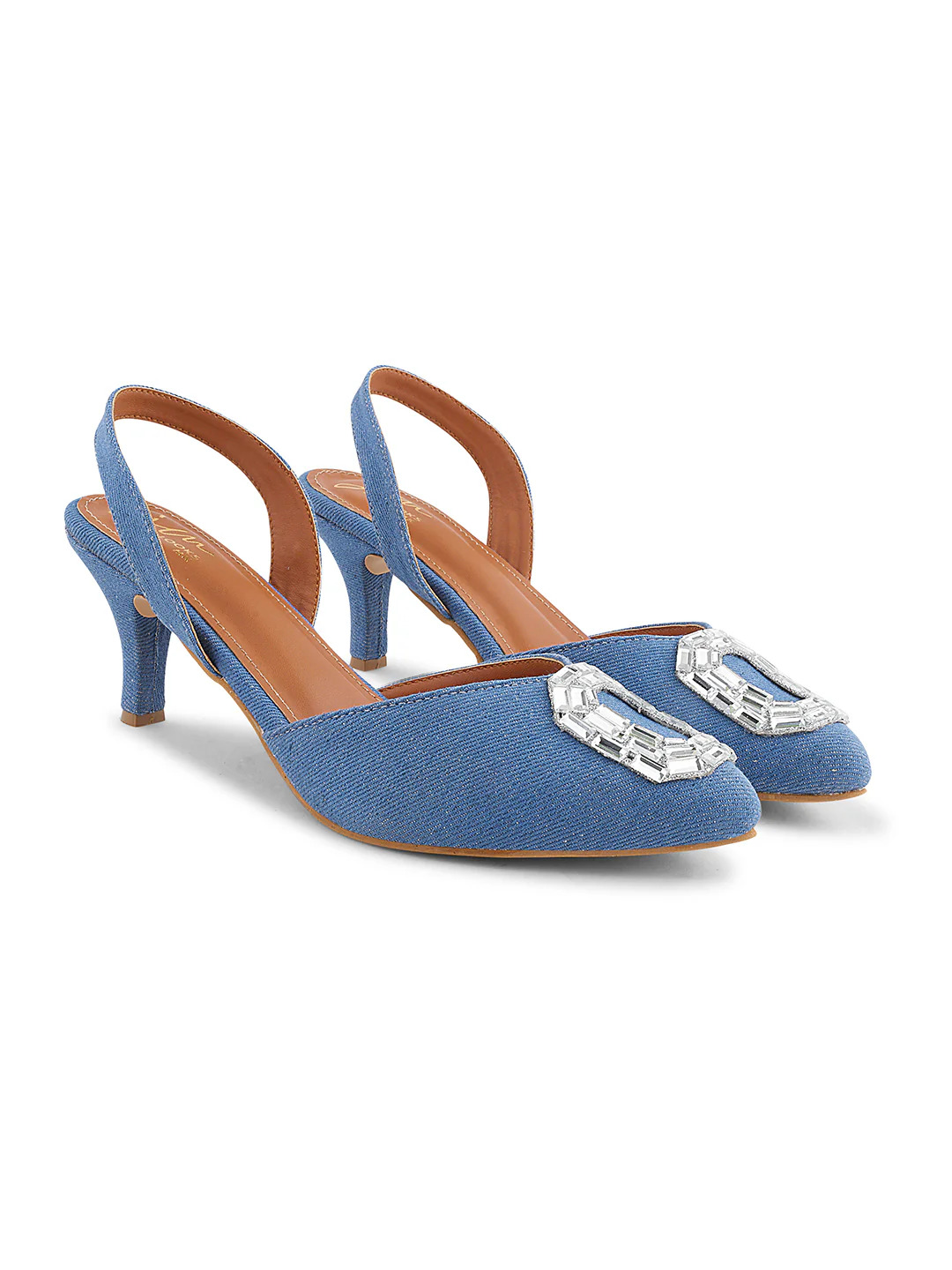 Jm Looks Women's Embellished Slingback Heels - Image 12