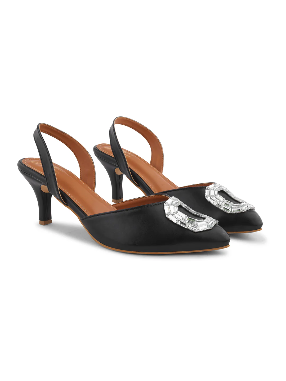 Jm Looks Women's Embellished Slingback Heels - Image 6