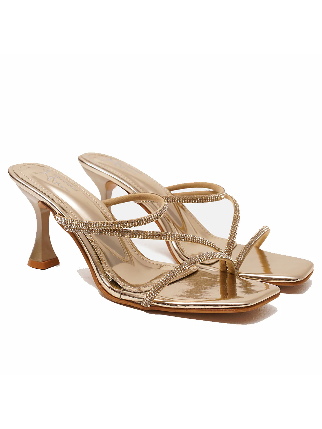 Embellished Strappy Slip-On Heels - Image 11