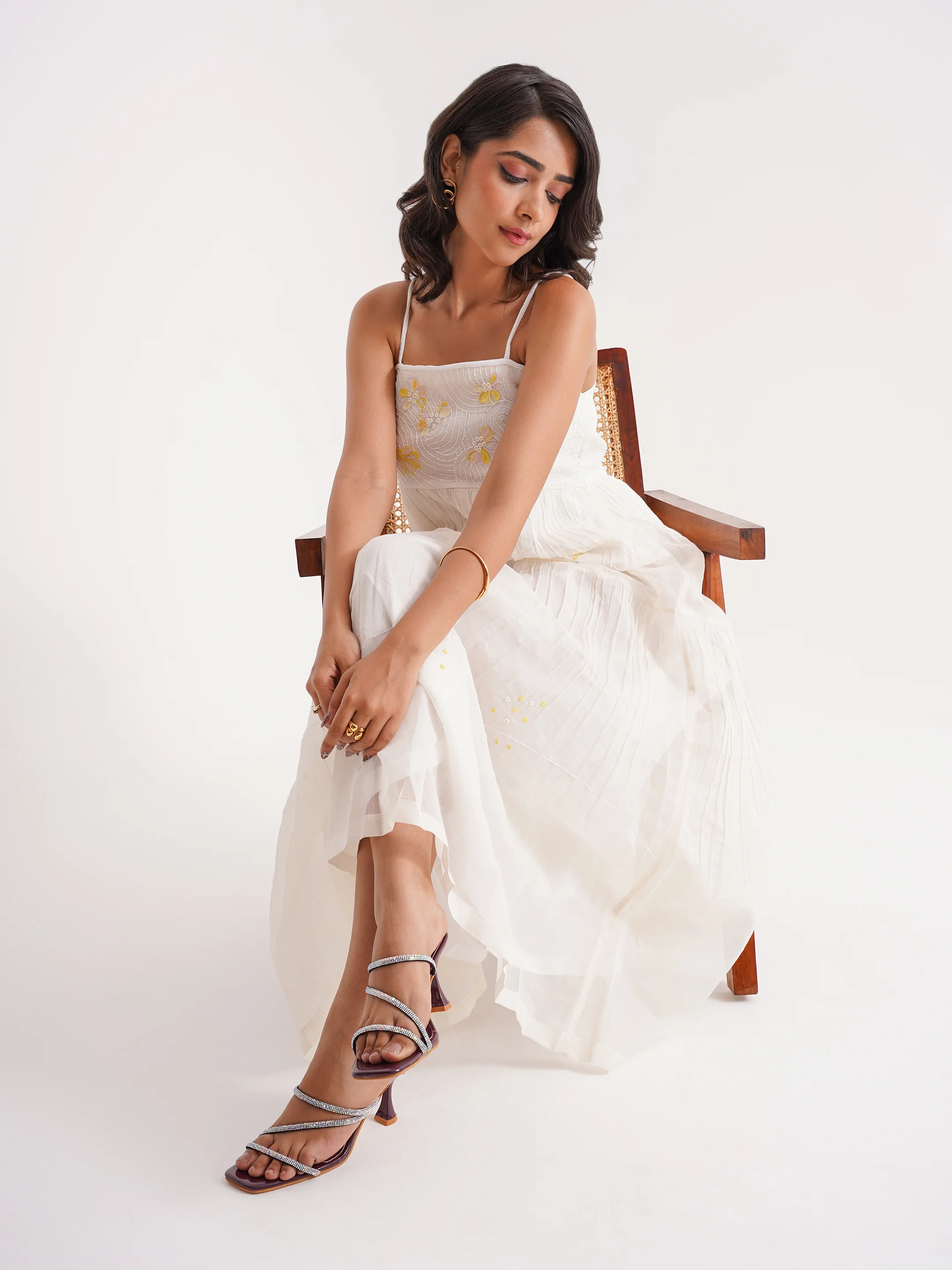 Embellished Strappy Slip-On Heels - Image 16