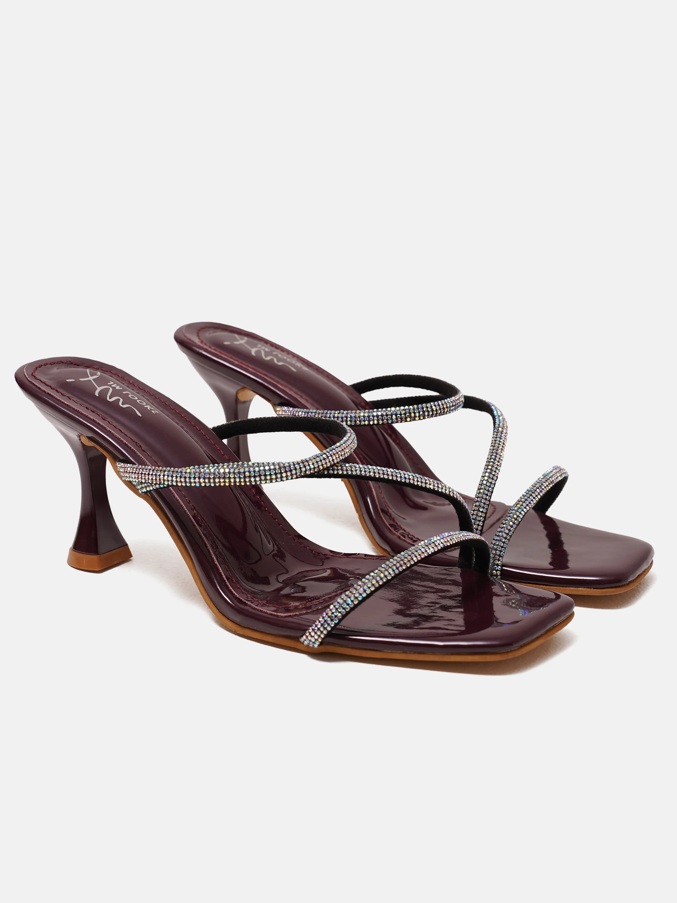 Embellished Strappy Slip-On Heels - Image 18
