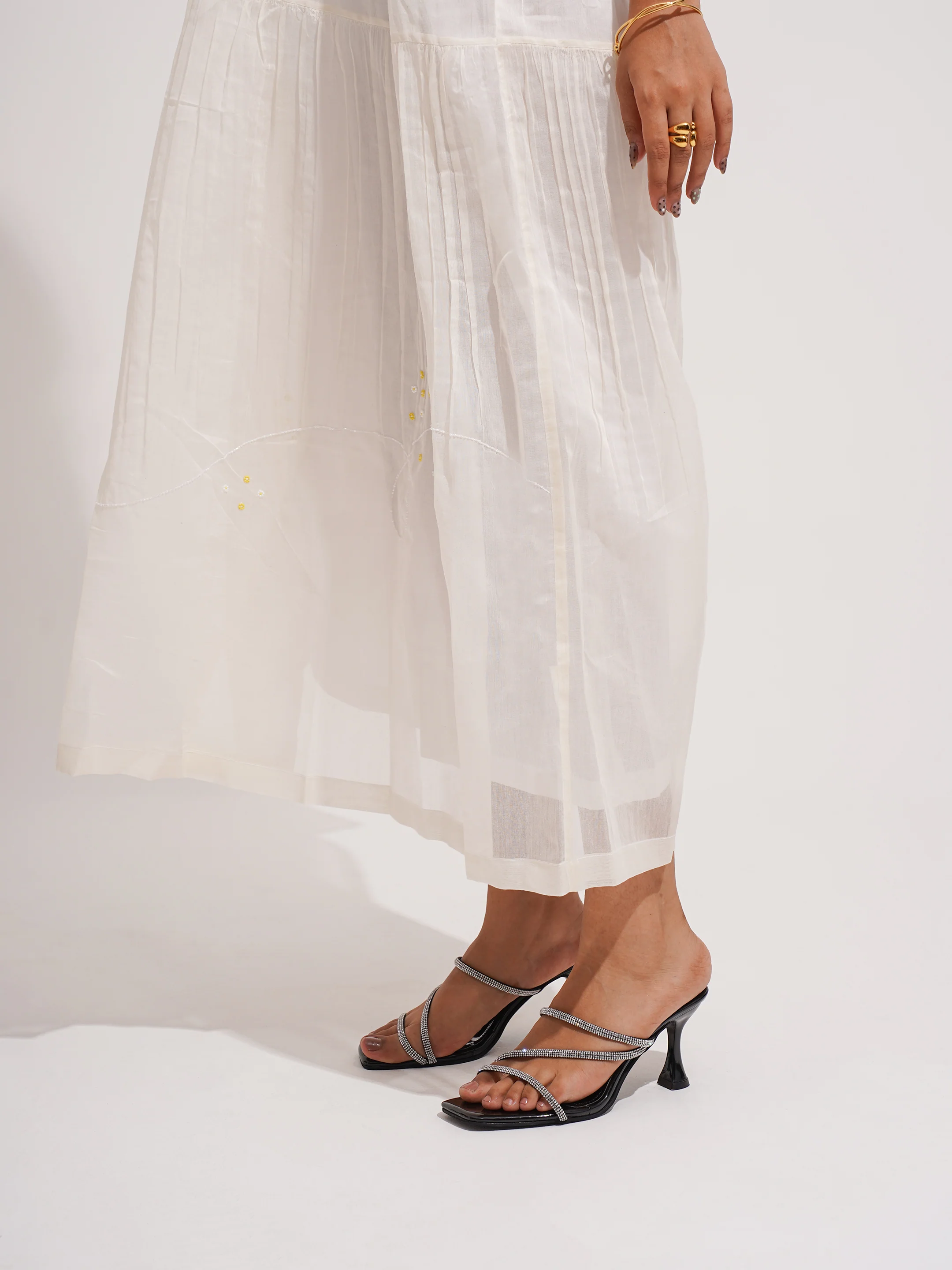 Embellished Strappy Slip-On Heels - Image 4