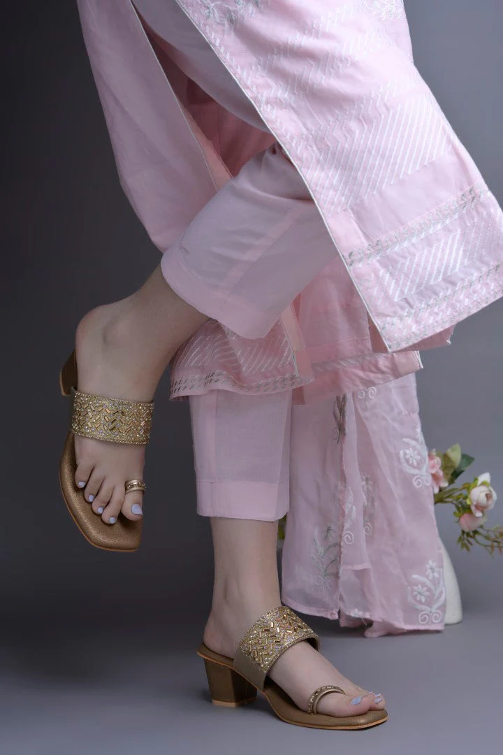 Jm Looks Embellished Block Heel Sandals for Women & Girls - Image 13