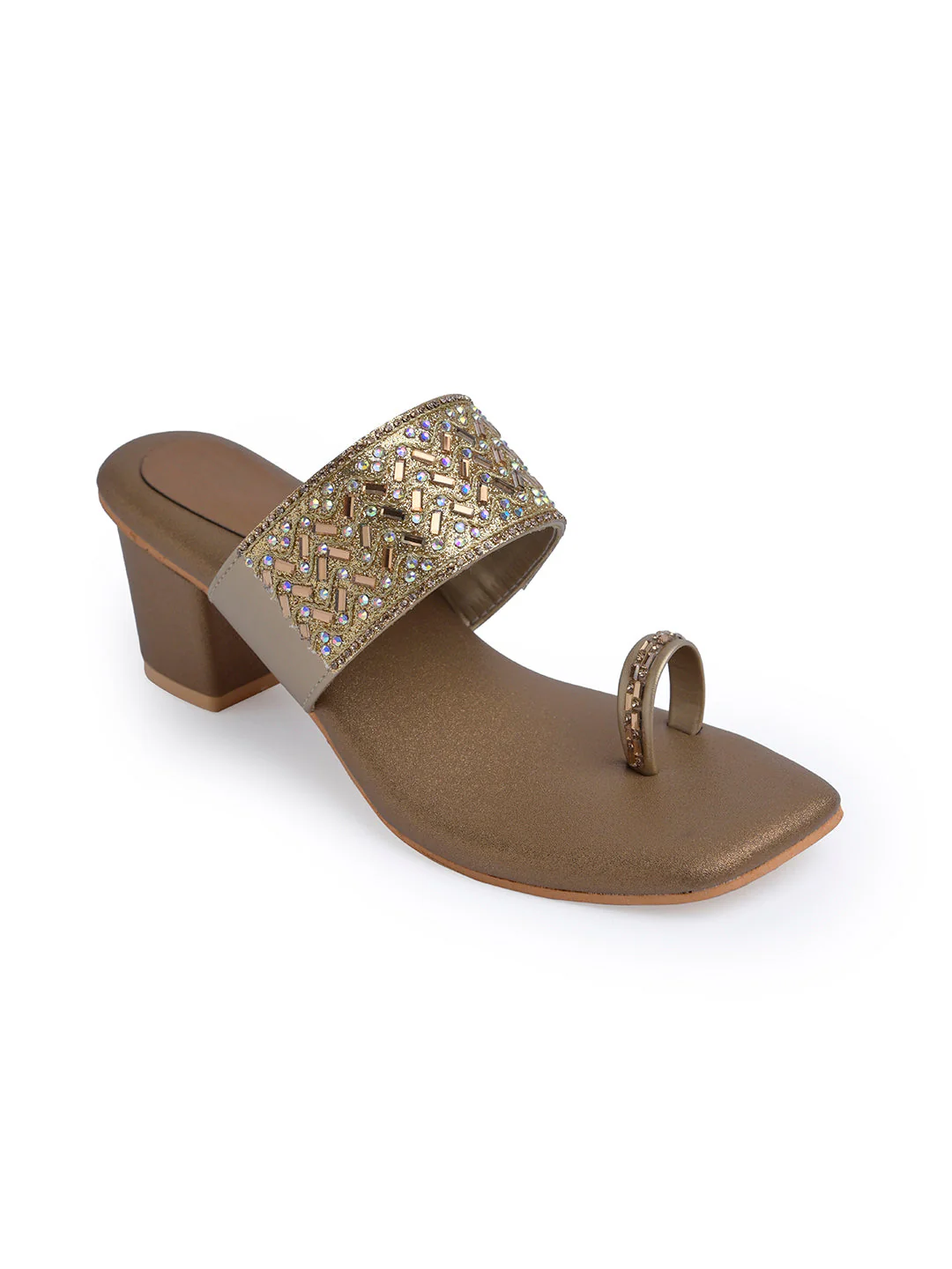 Jm Looks Embellished Block Heel Sandals for Women & Girls - Image 15