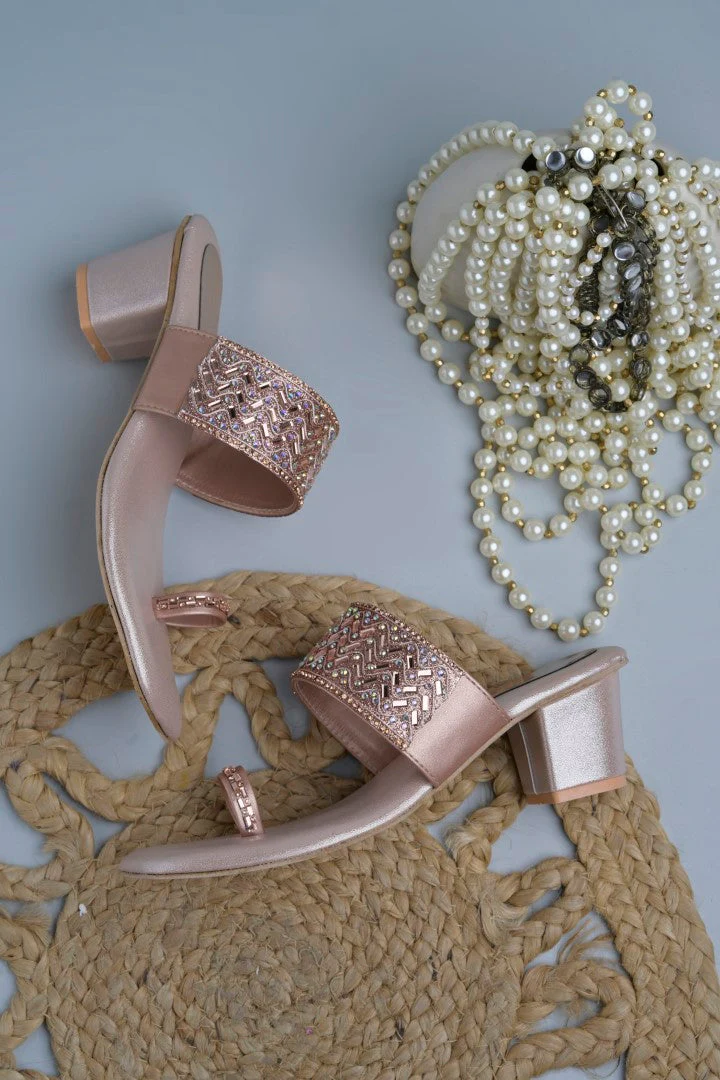 Jm Looks Embellished Block Heel Sandals for Women & Girls - Image 17