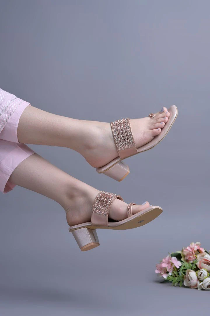 Jm Looks Embellished Block Heel Sandals for Women & Girls - Image 18