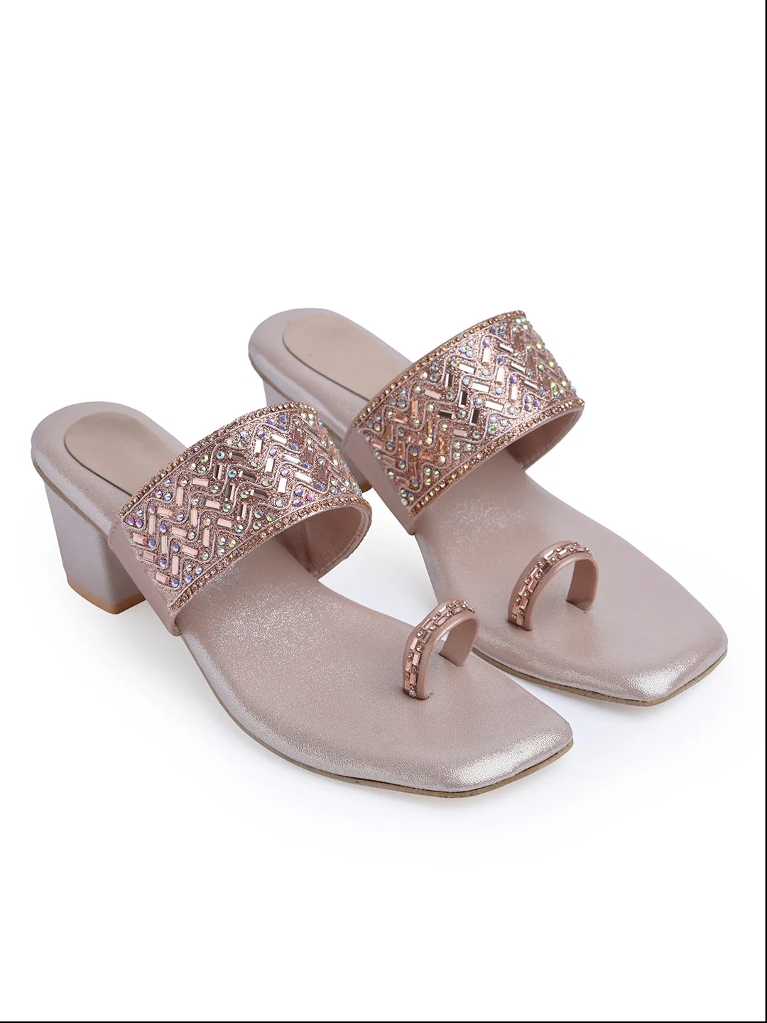 Jm Looks Embellished Block Heel Sandals for Women & Girls - Image 21