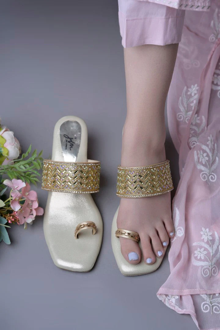 Jm Looks Embellished Block Heel Sandals for Women & Girls - Image 4