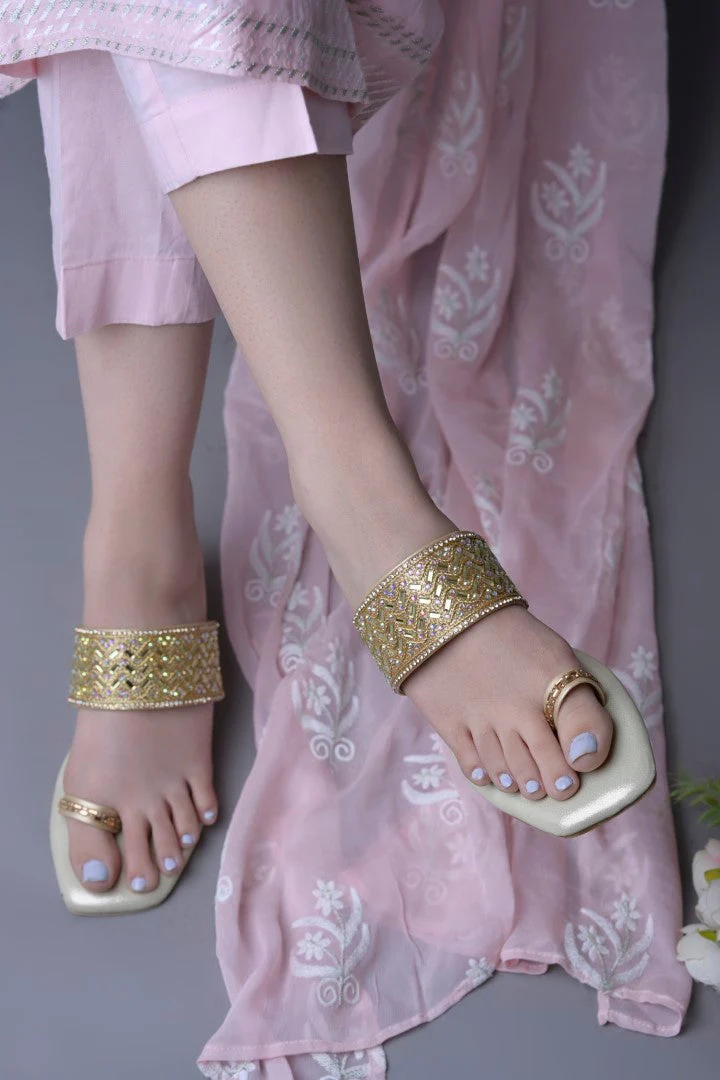 Jm Looks Embellished Block Heel Sandals for Women & Girls - Image 5