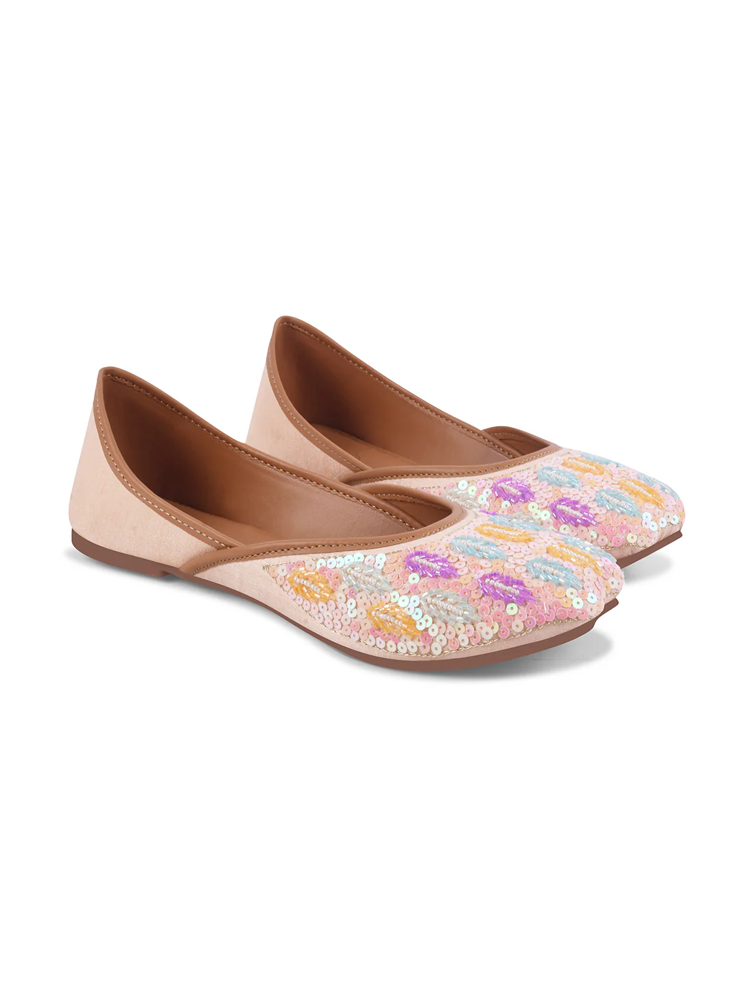 Embellished Traditional Jutti Flats with Cushion - Image 11