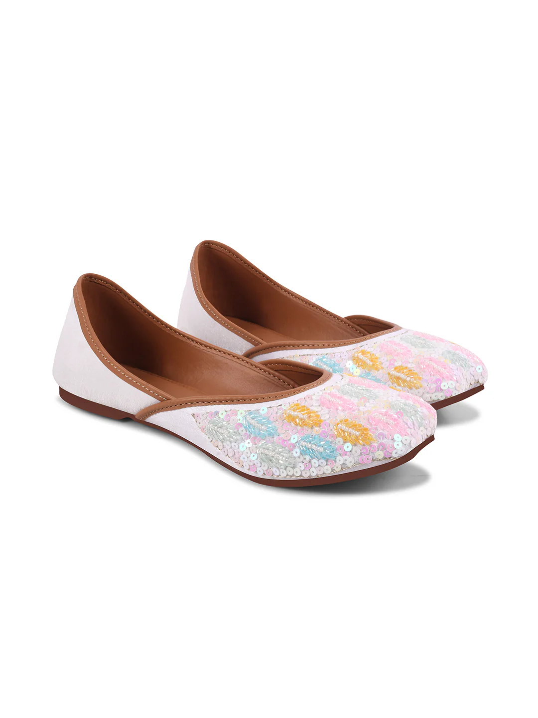 Embellished Traditional Jutti Flats with Cushion - Image 5