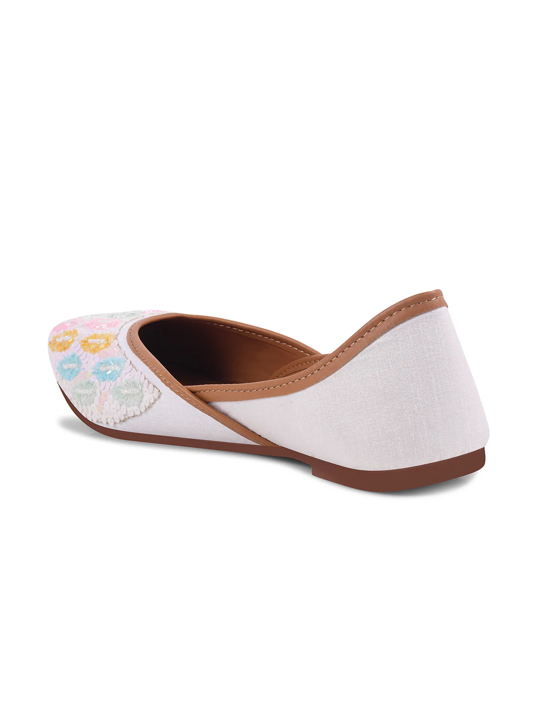 Embellished Traditional Jutti Flats with Cushion - Image 6