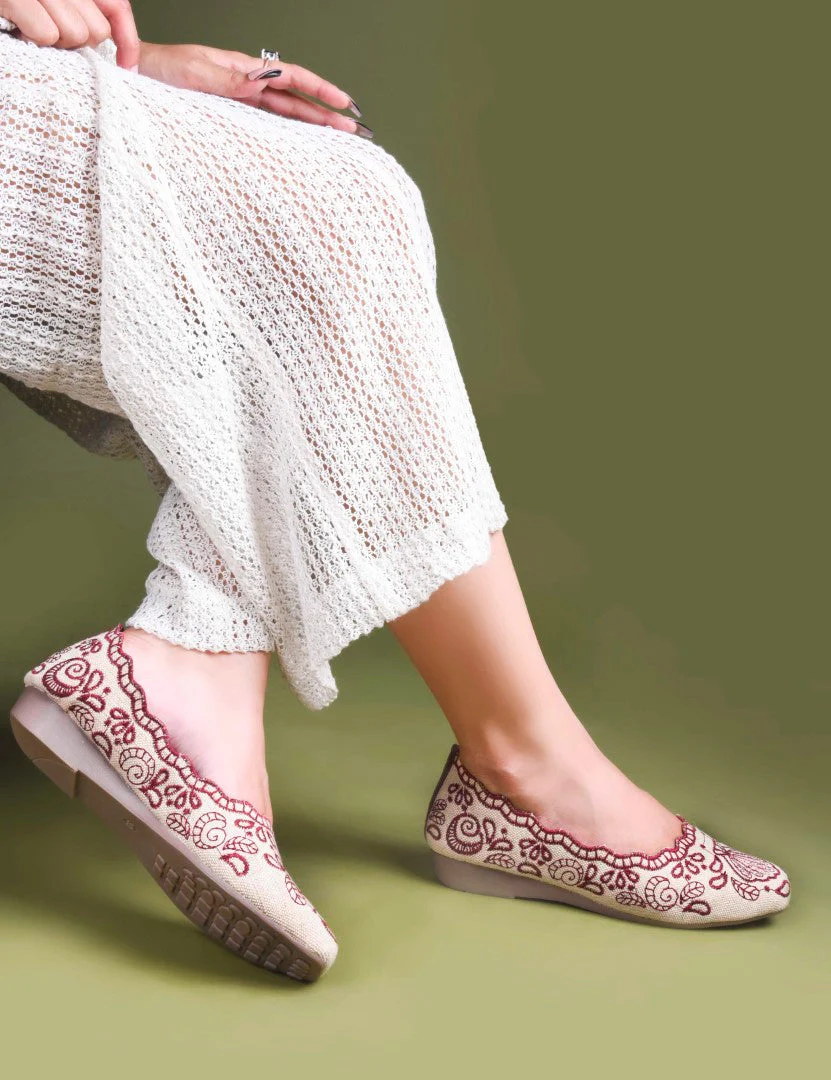 Embroidered Bellie Slip-On Flats - Image 12