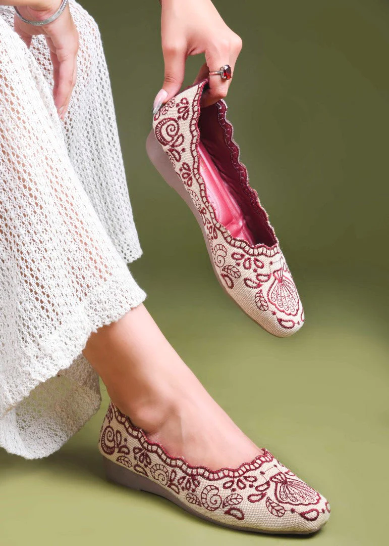 Embroidered Bellie Slip-On Flats - Image 13