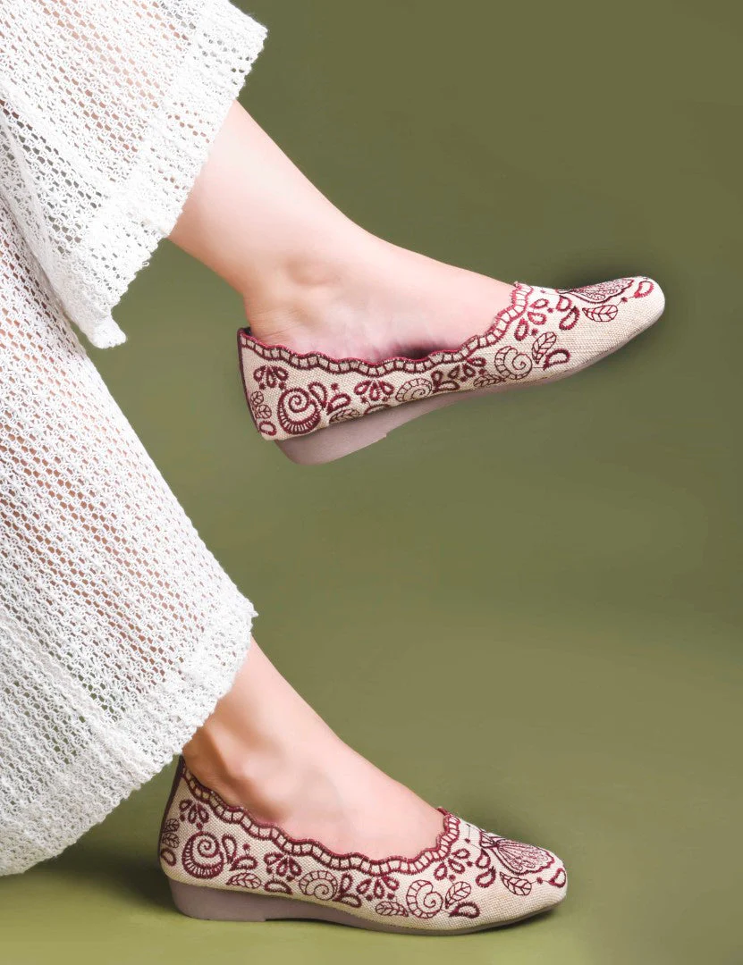 Embroidered Bellie Slip-On Flats - Image 15