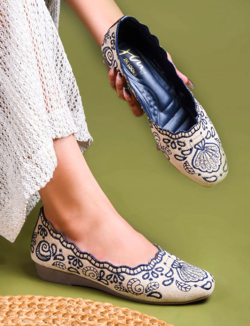 Embroidered Bellie Slip-On Flats - Image 4