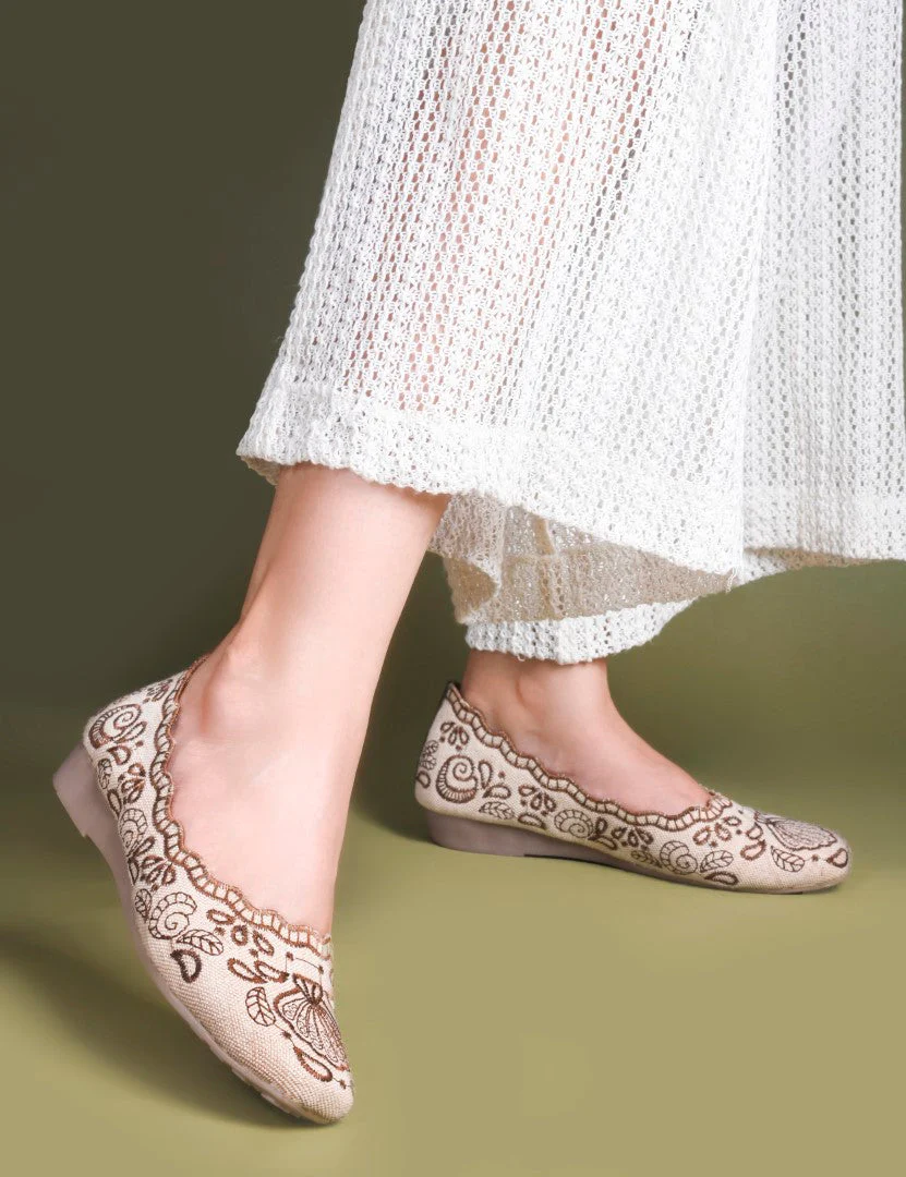 Embroidered Bellie Slip-On Flats - Image 7