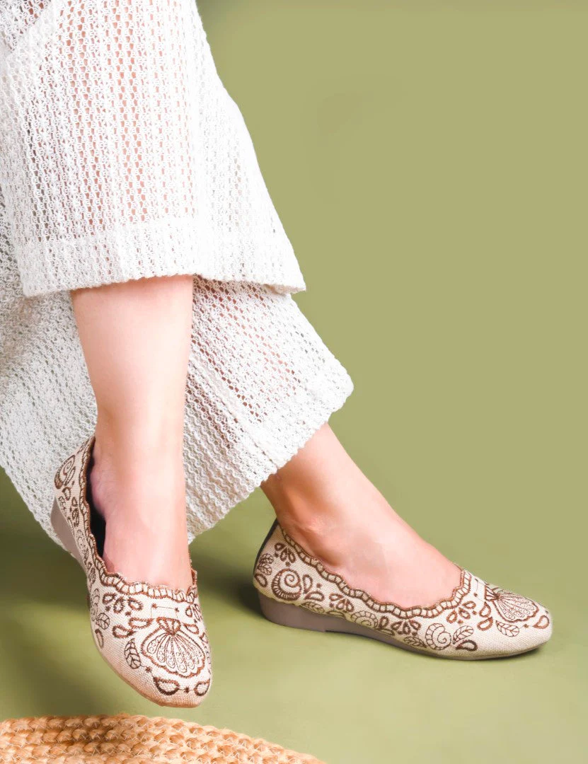 Embroidered Bellie Slip-On Flats - Image 8