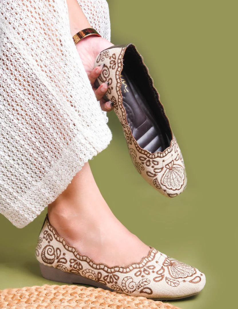 Embroidered Bellie Slip-On Flats - Image 9