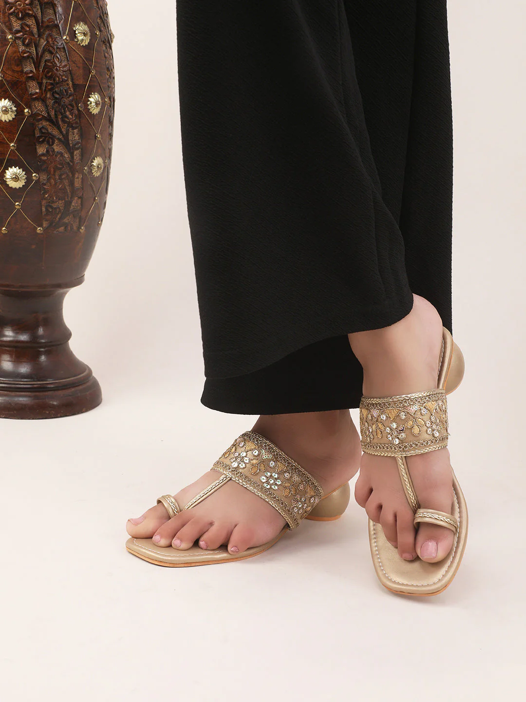 Jm Looks Women's Embellished Toe-Ring Heel Sandals - Image 10