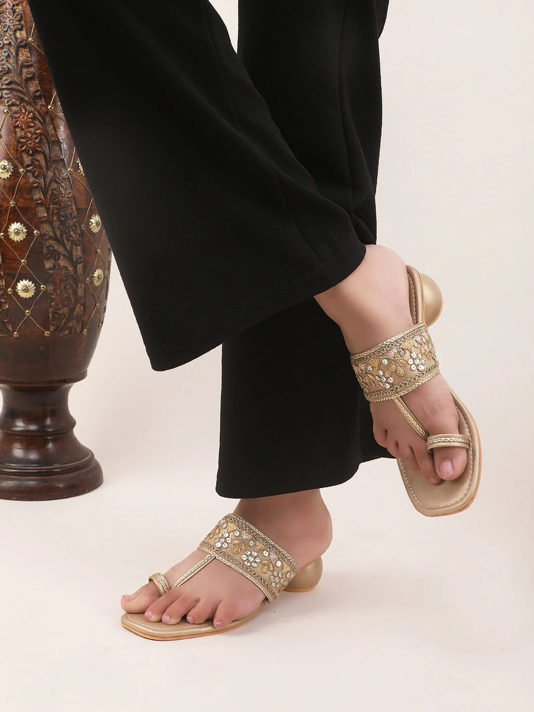Jm Looks Women's Embellished Toe-Ring Heel Sandals - Image 11