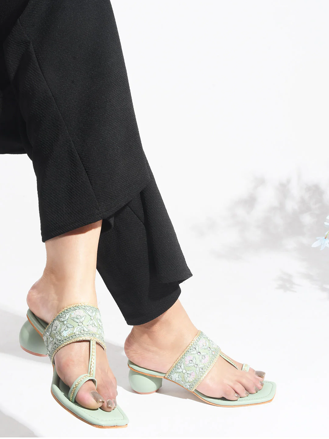 Jm Looks Women's Embellished Toe-Ring Heel Sandals - Image 15