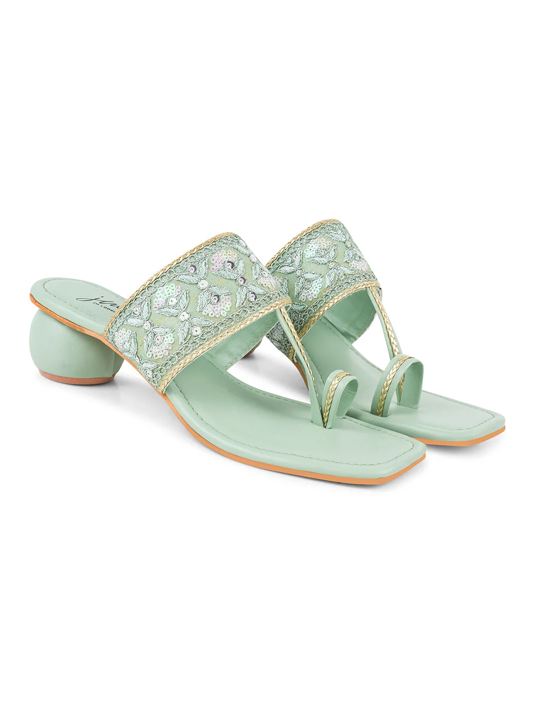Jm Looks Women's Embellished Toe-Ring Heel Sandals - Image 17