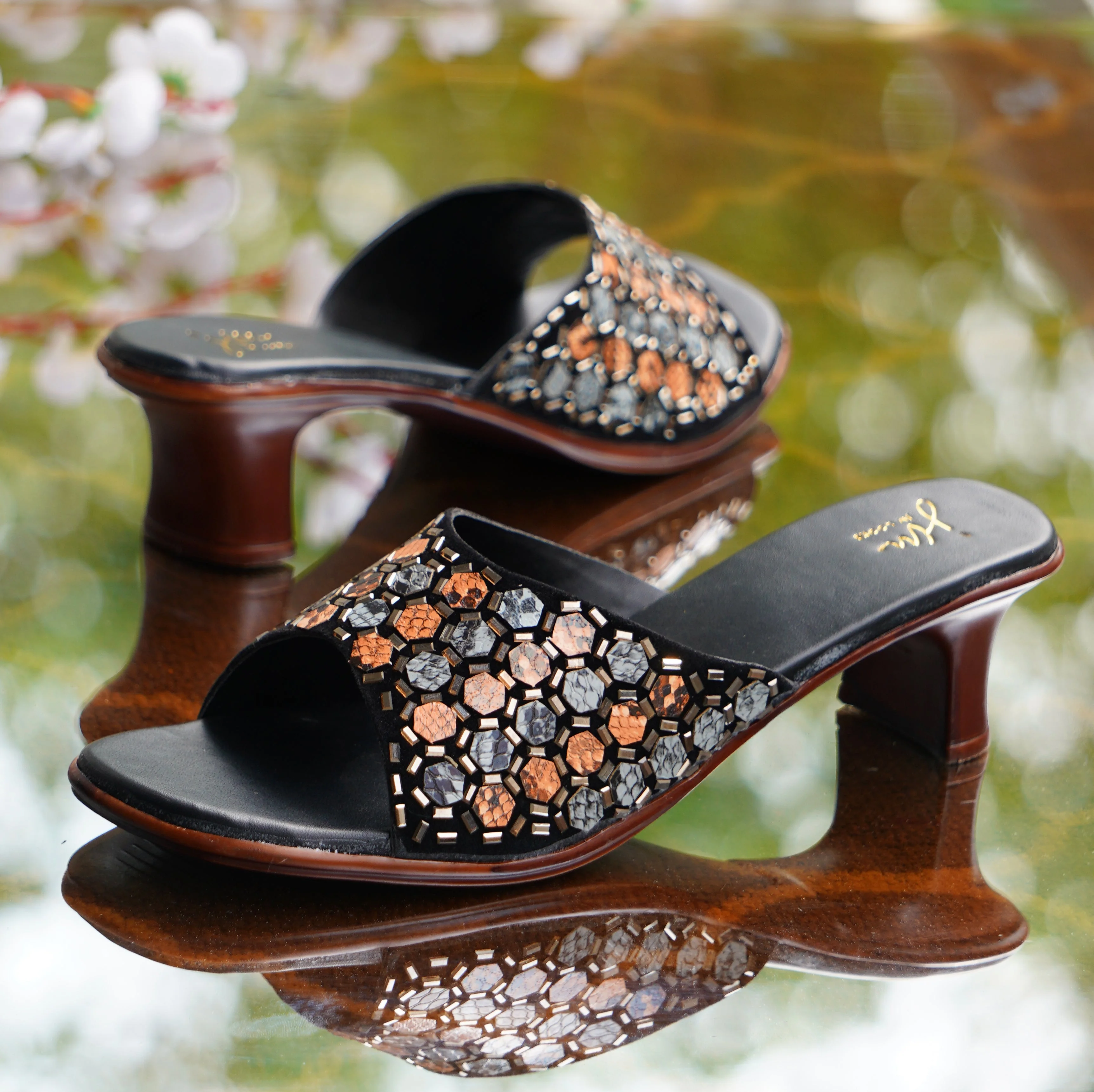 Embroided Heels Mirror Work - Image 2