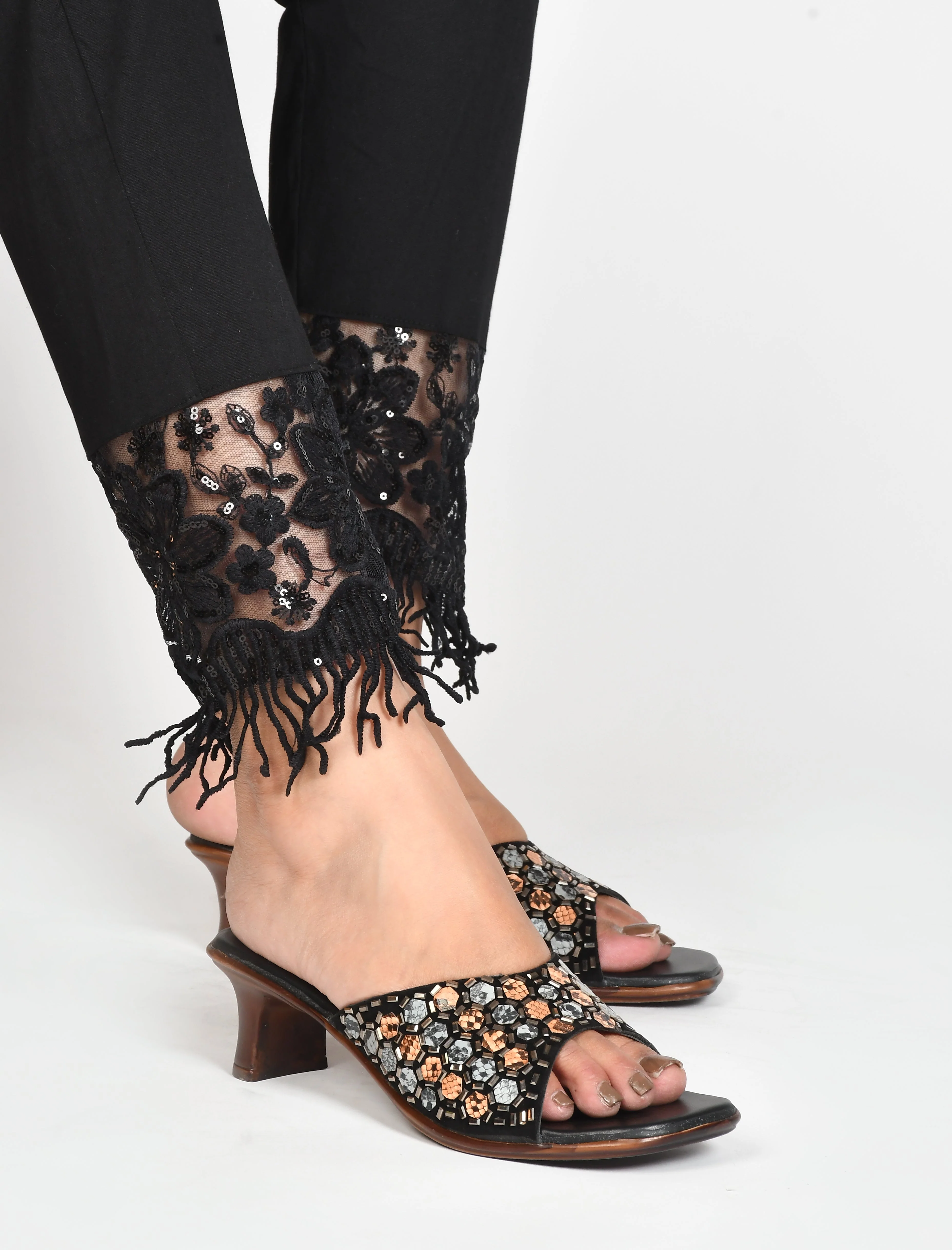 Embroided Heels Mirror Work - Image 3