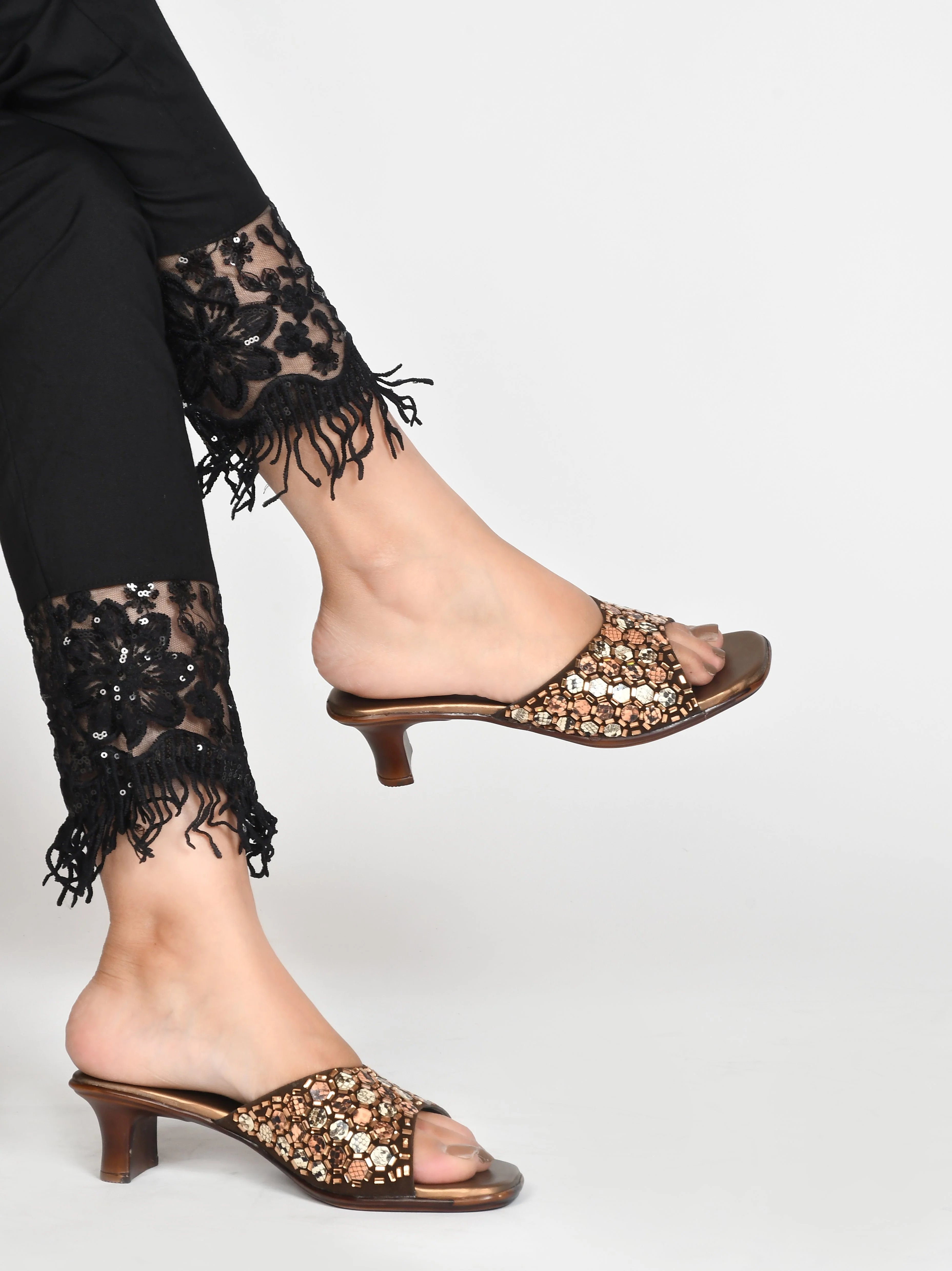 Embroided Heels Mirror Work - Image 6