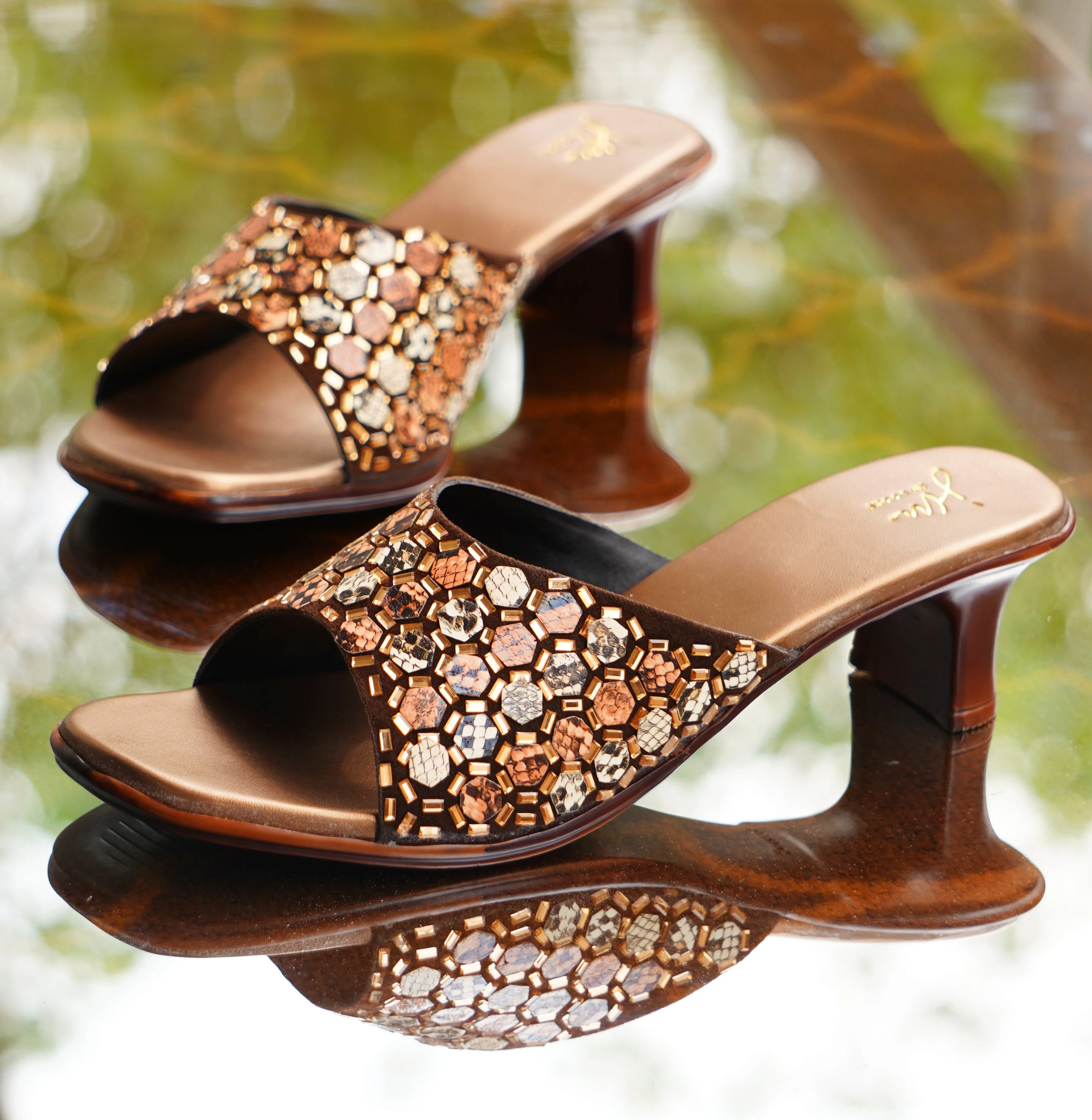 Embroided Heels Mirror Work - Image 7