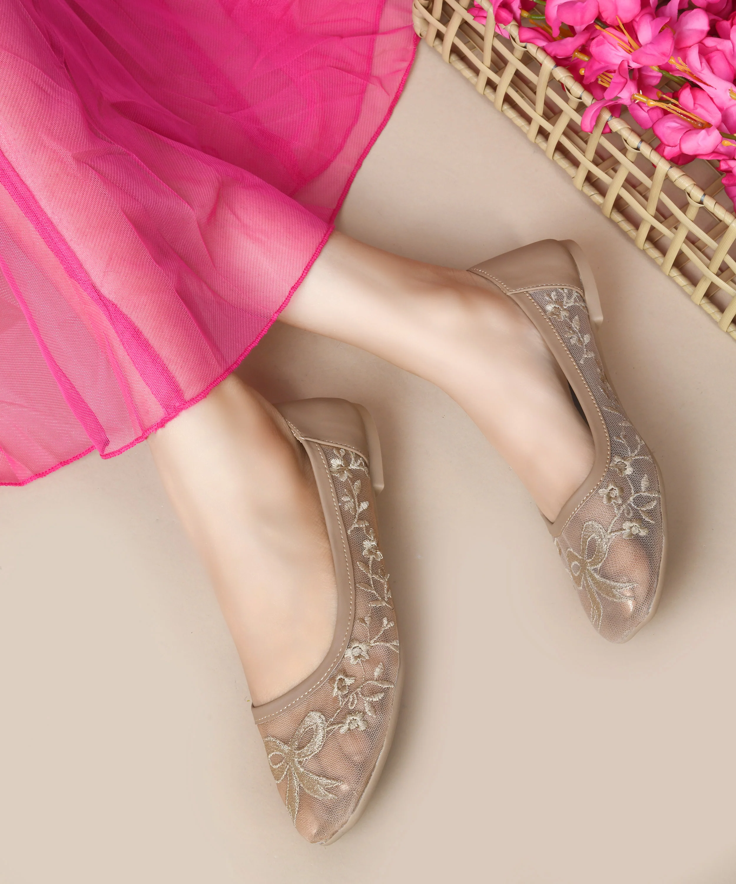 Embroidered Slip-On Ballerinas with Comfortable Fit - Image 5