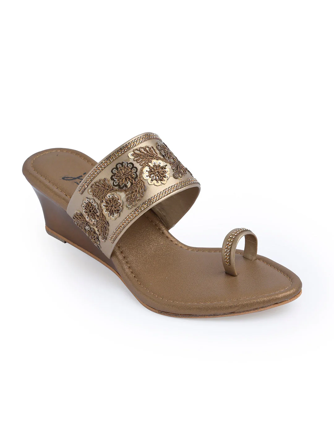 Jm Looks Embroidered Wedge Sandals for Women & Girls - Image 15