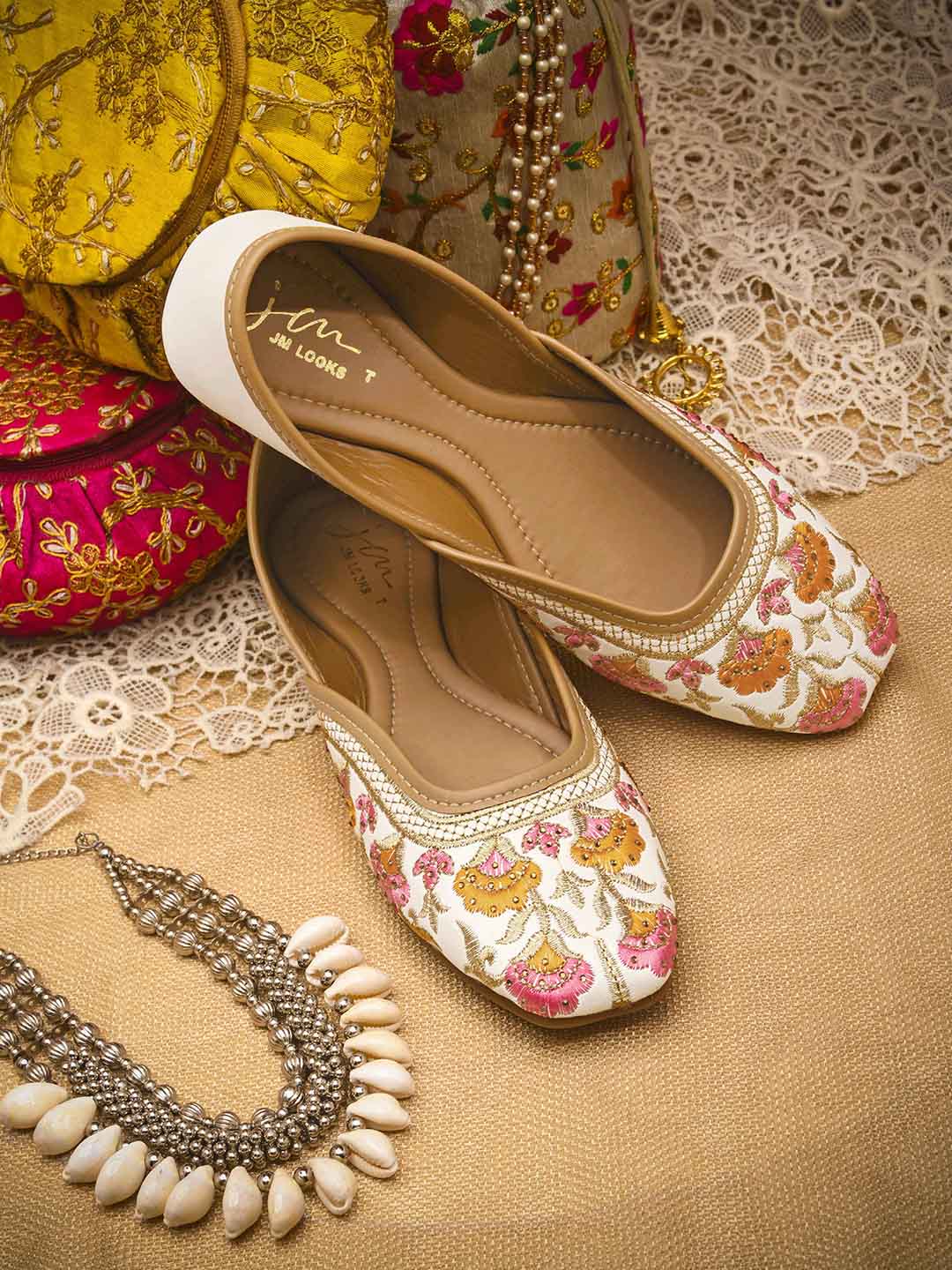Embroidered Traditional Jutti Flats - Image 8