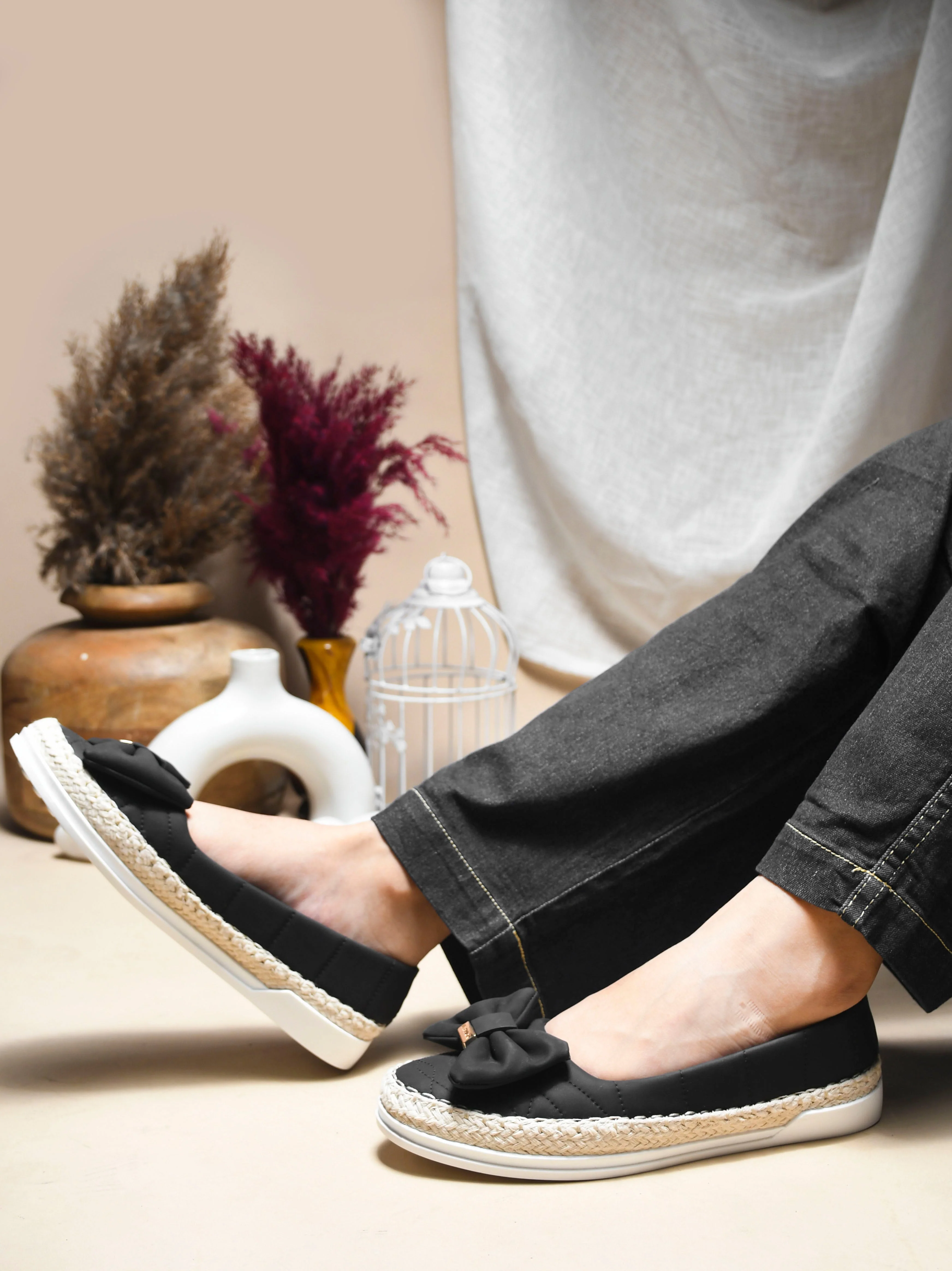 JM Looks Espadrille Bow Loafers