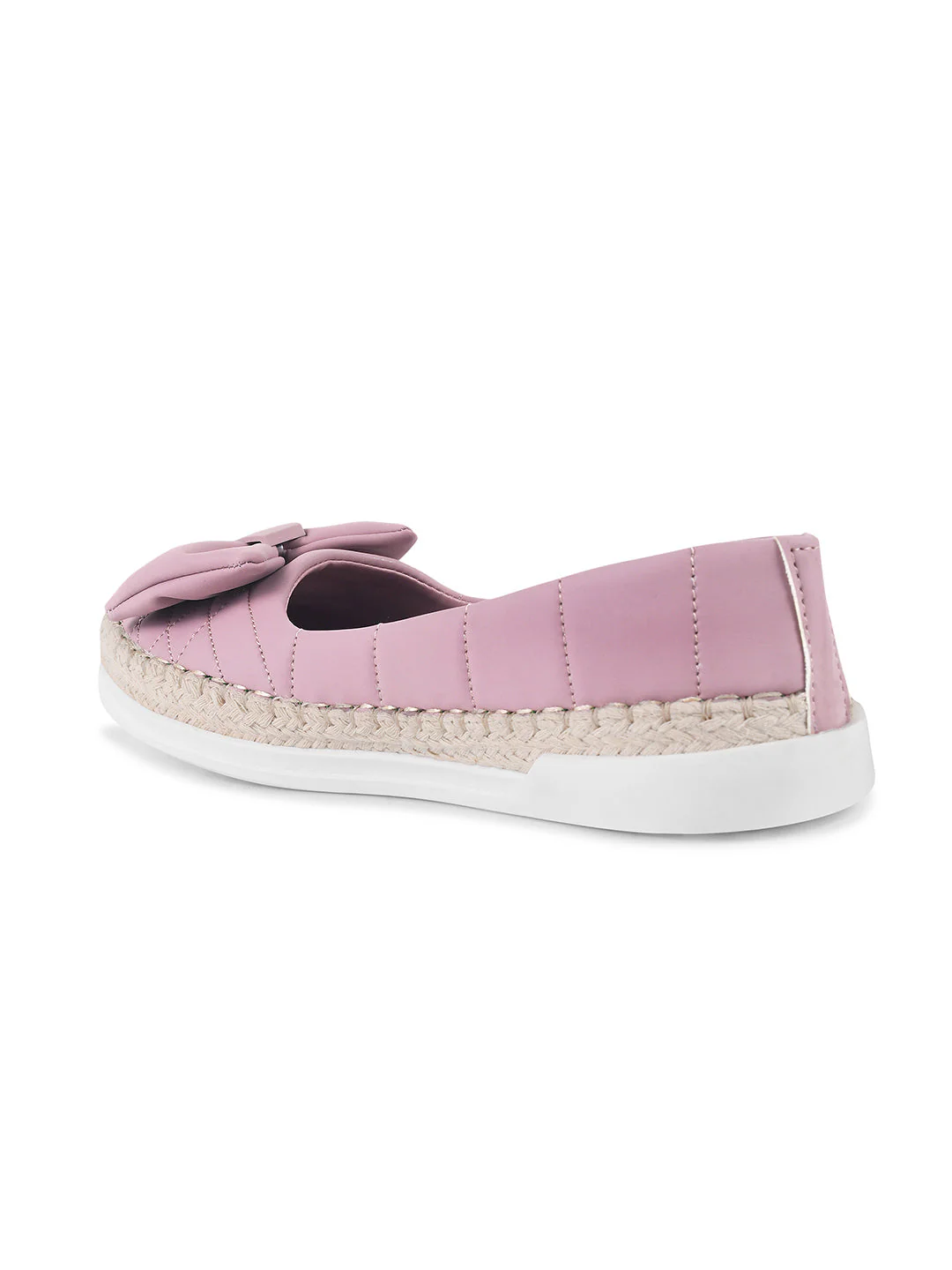 JM Looks Quilted Espadrille Bow Loafers - Image 12